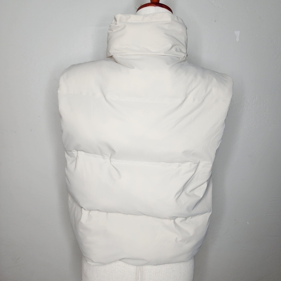 ZARA Sleeveless Puffer Vest Light Beige Size Small - Picture 2 of 10